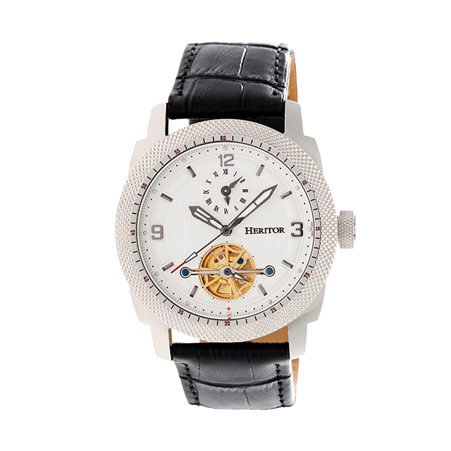 Helmsley Dual Time Black/Silver/White | White Dial