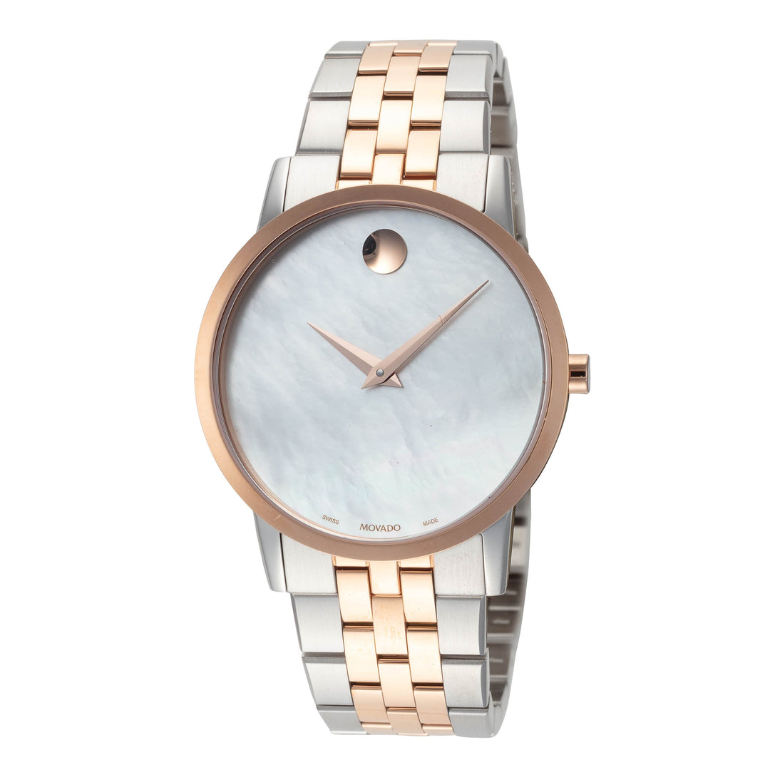 Museum 33mm / White Mother-of-Pearl / Silver and Gold | White Mother-of-Pearl Di
