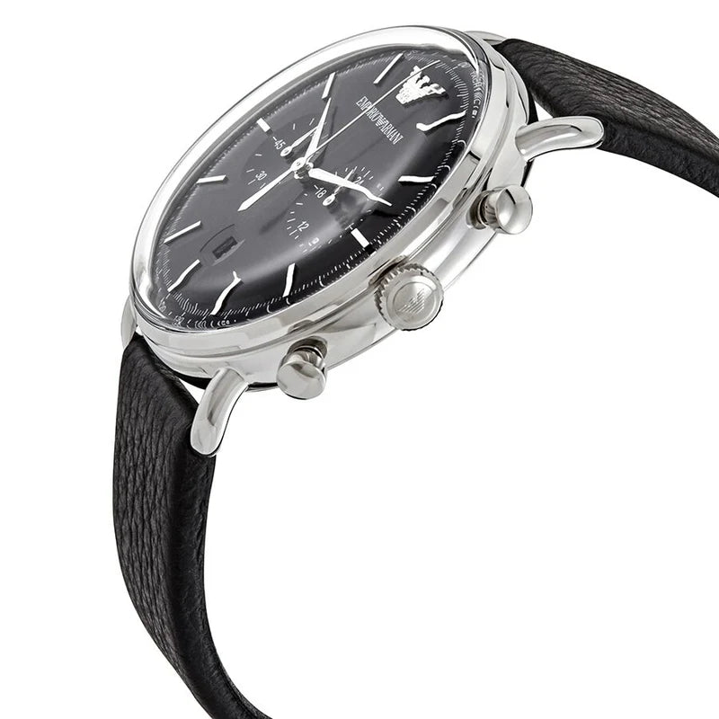 Classic Black Dial / Black Leather Strap Black Dial