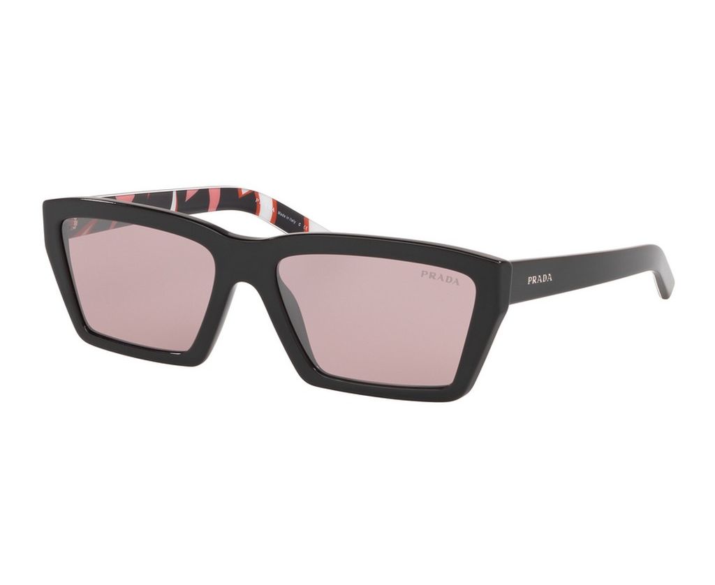 Fashion Black Frame, Light Violet Flash Silver Lens |  Dial