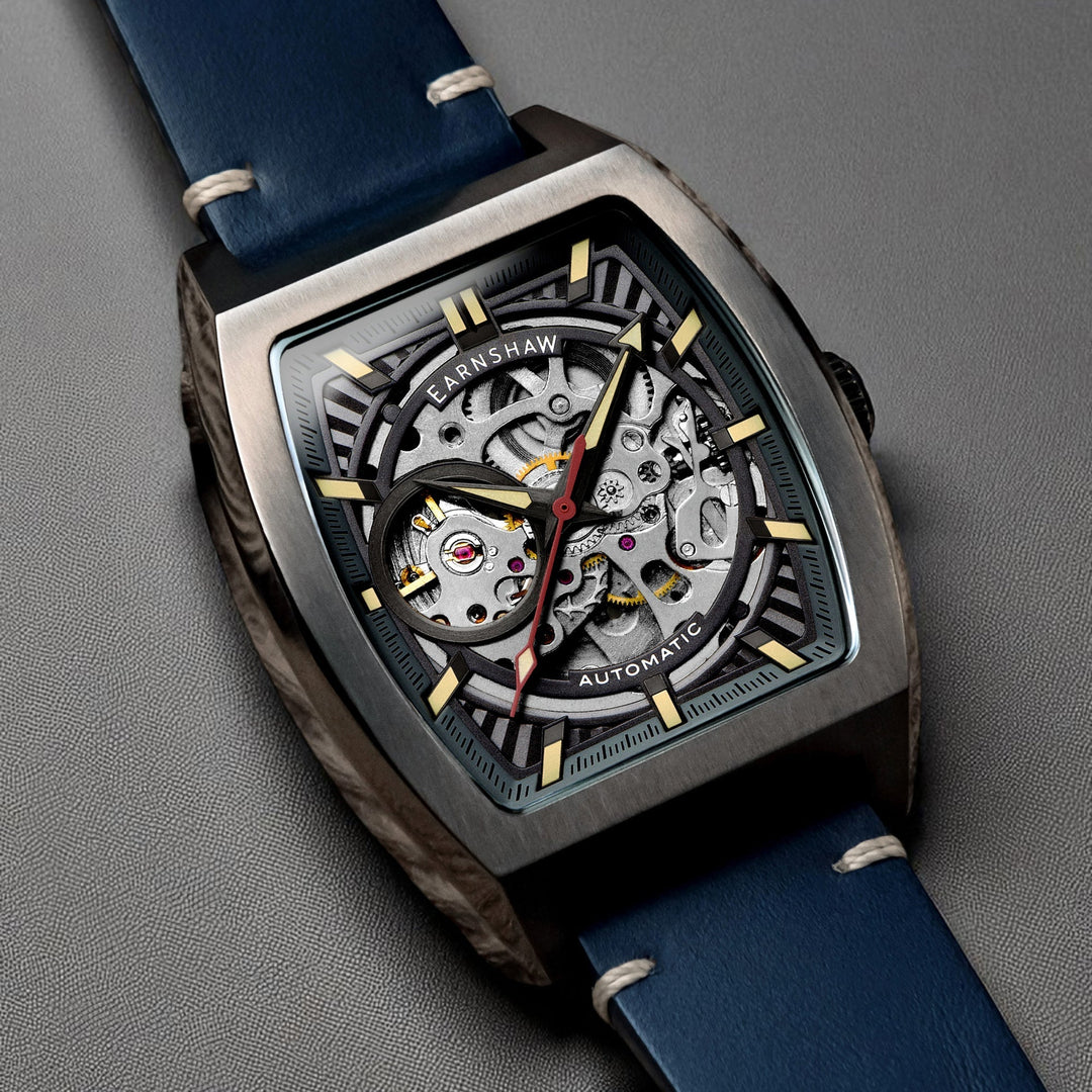 Heritage Wellington Skeleton Automatic Grey / Genuine Leather Grey Dial