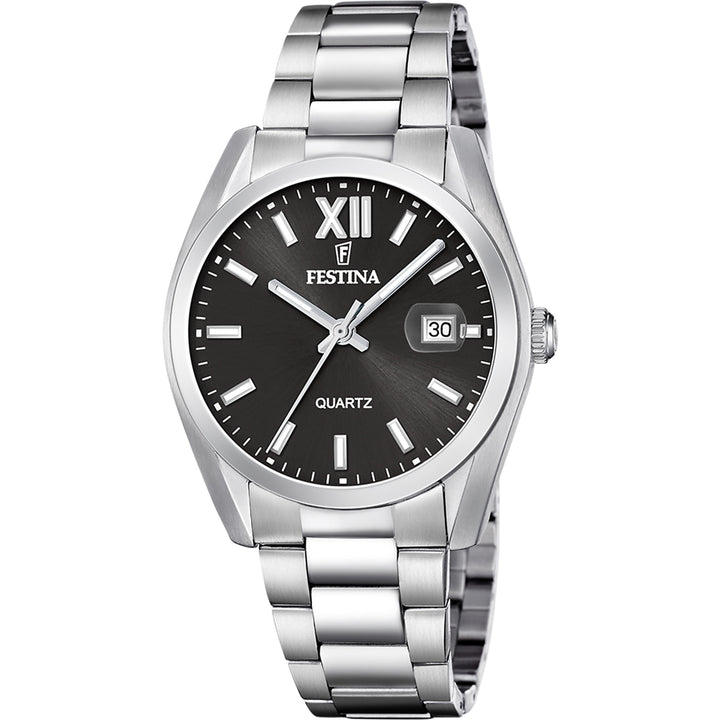 Acero clasico Black / Stainless Steel Black Dial