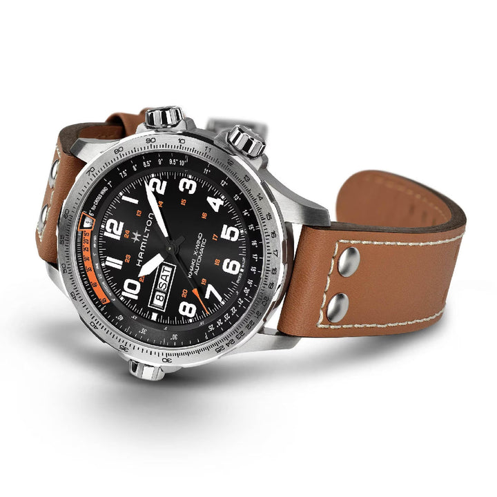 Khaki Aviation Black / Leather Black Dial