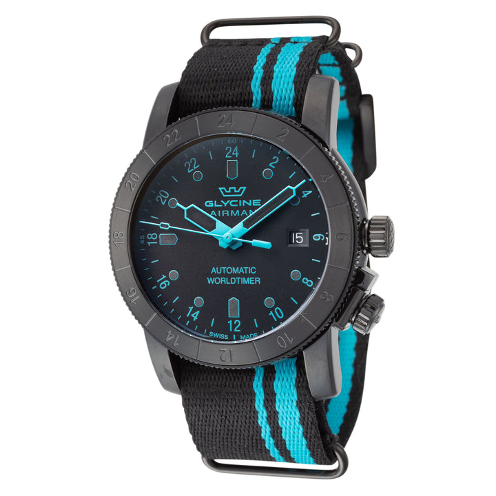 Airman Purist 42 mm / Black / Blue Black Dial