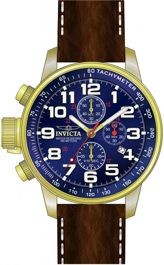 I-Force Chronograph Blue Dial / Brown Leather Strap Blue Dial