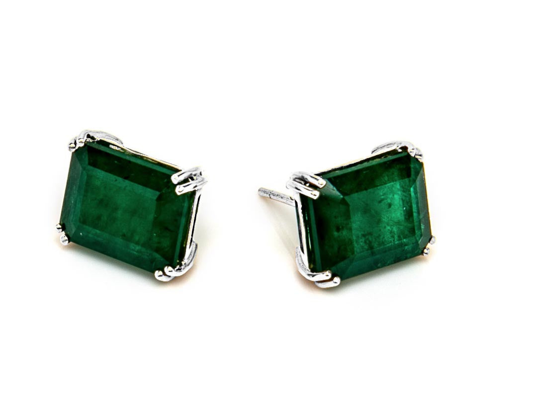 Elsa Emerald Studs