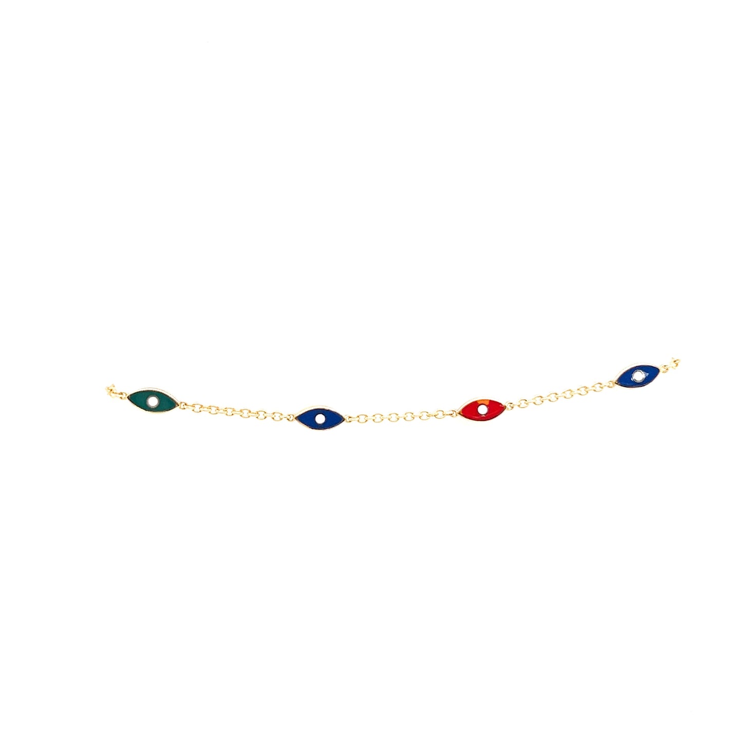 Enamel Evil Eye Bracelet