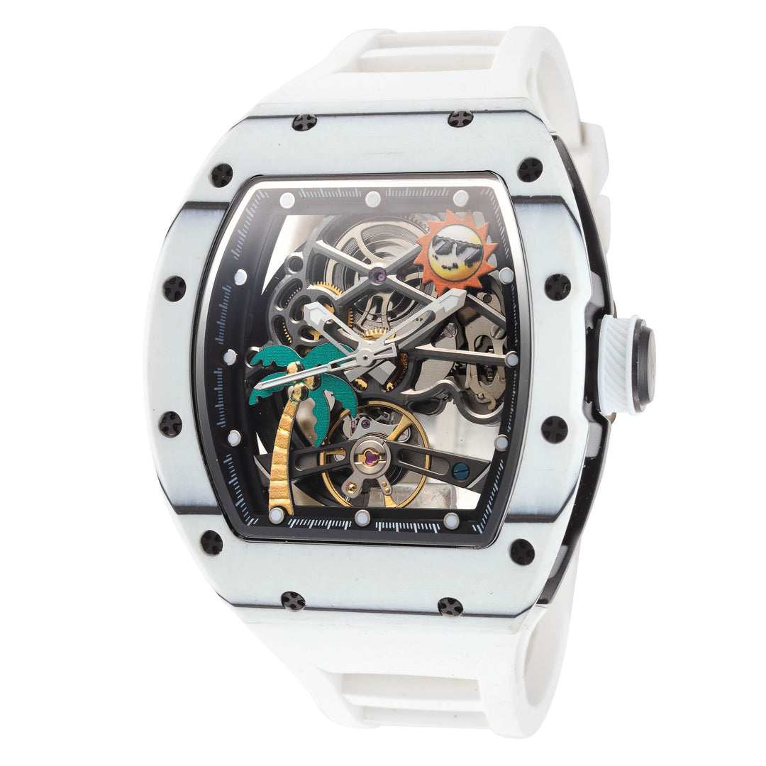 S1 Rally 42mm / Black / White | Black Dial