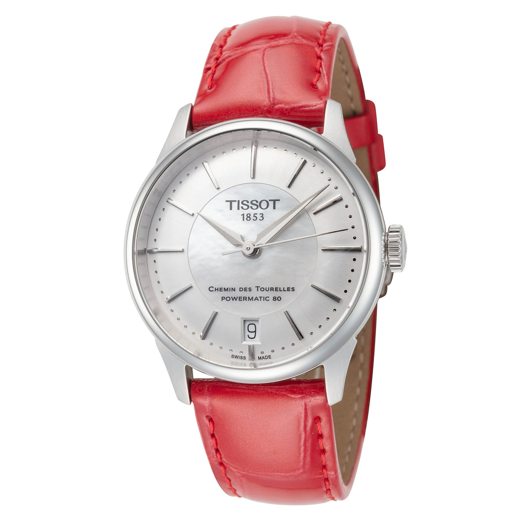 CHEMIN DES TOURELLES 34mm / Silver / Red | Silver Dial