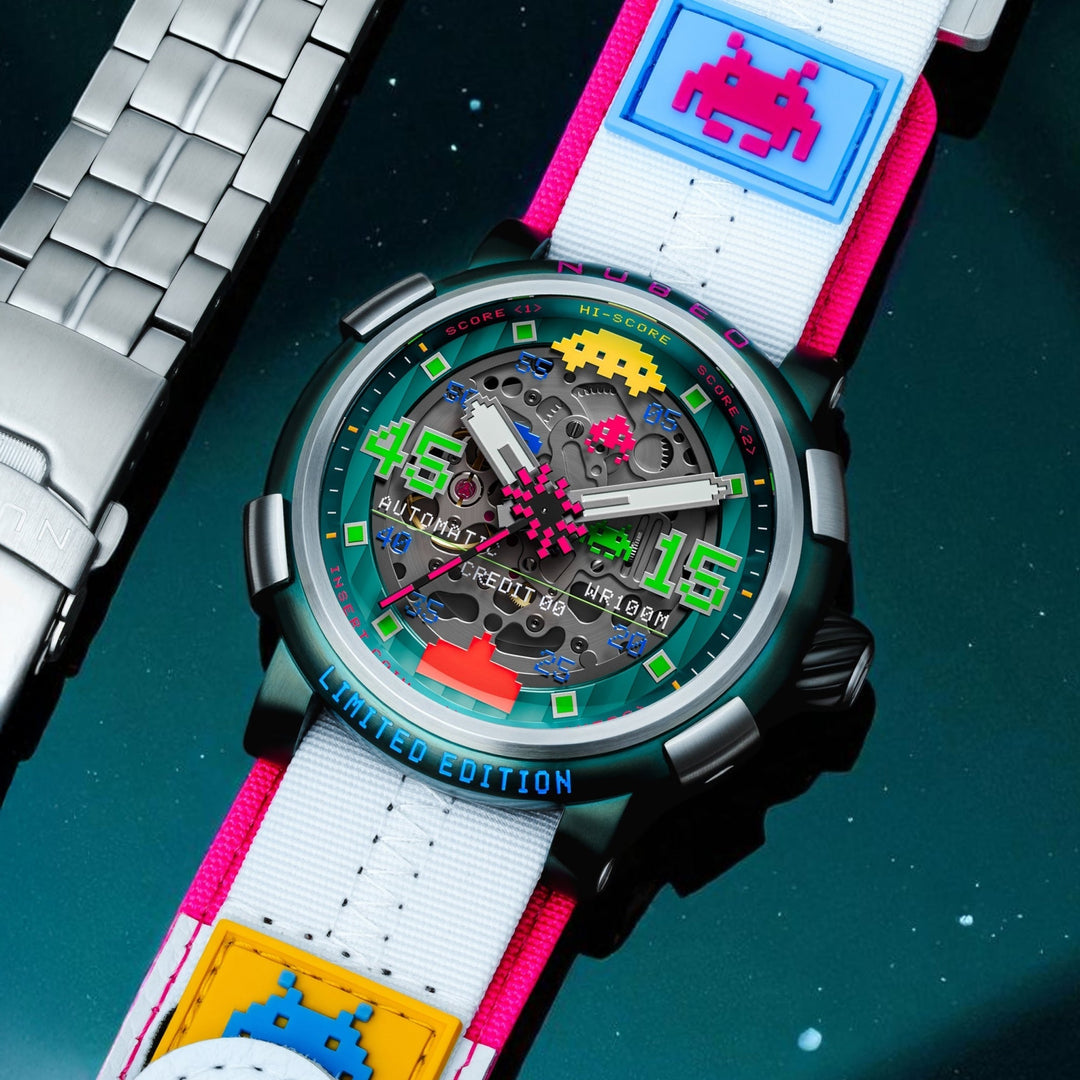 Orion Automatic Space Invaders Limited Edition Green / Stainless Steel | Green D