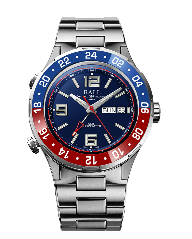 Roadmaster Marine GMT (Blue / Titanium) Black Dial