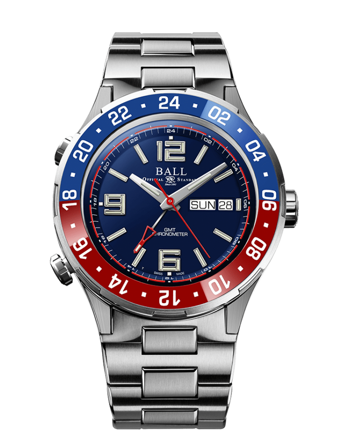Roadmaster Marine GMT (Blue / Titanium) Black Dial