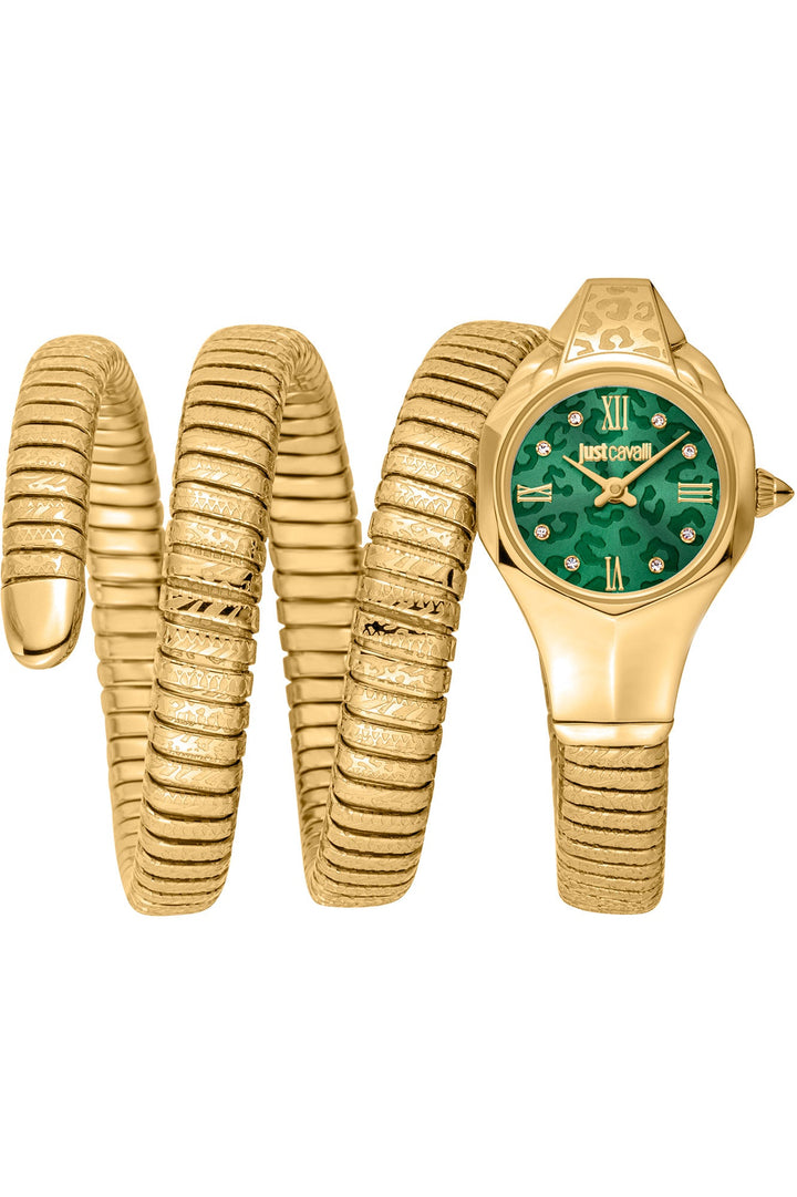 Signature Snake 22mm / Green / Gold | Green Dial