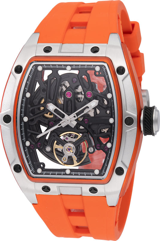S1 Rally 44mm / Black / Orange Black Dial