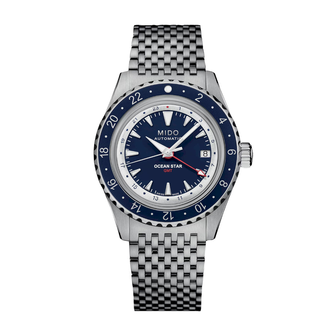 OCEAN STAR  GMT Silver/SS | Blue Dial