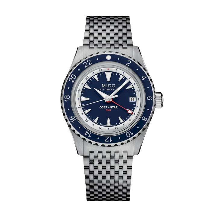 OCEAN STAR  GMT Silver/SS | Blue Dial