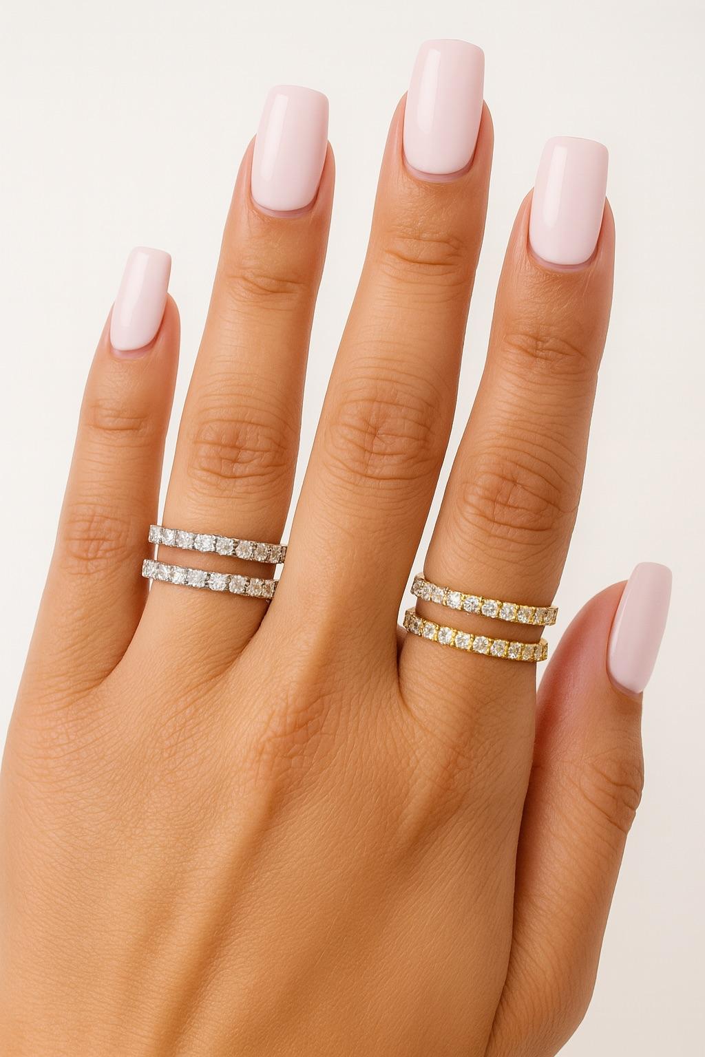 Double Row Diamond Ring