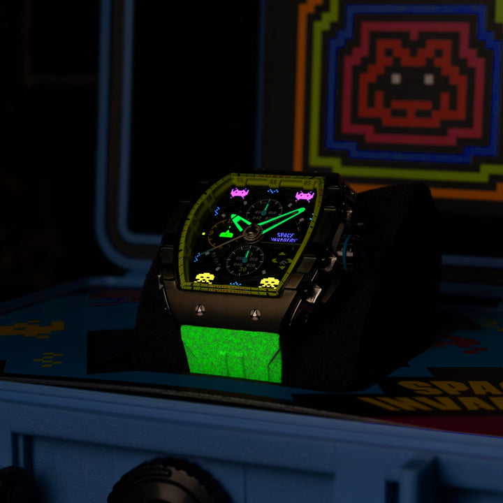 Magellan Chronograph Space Invaders Limited Edition Green / Rubber | Green Dial