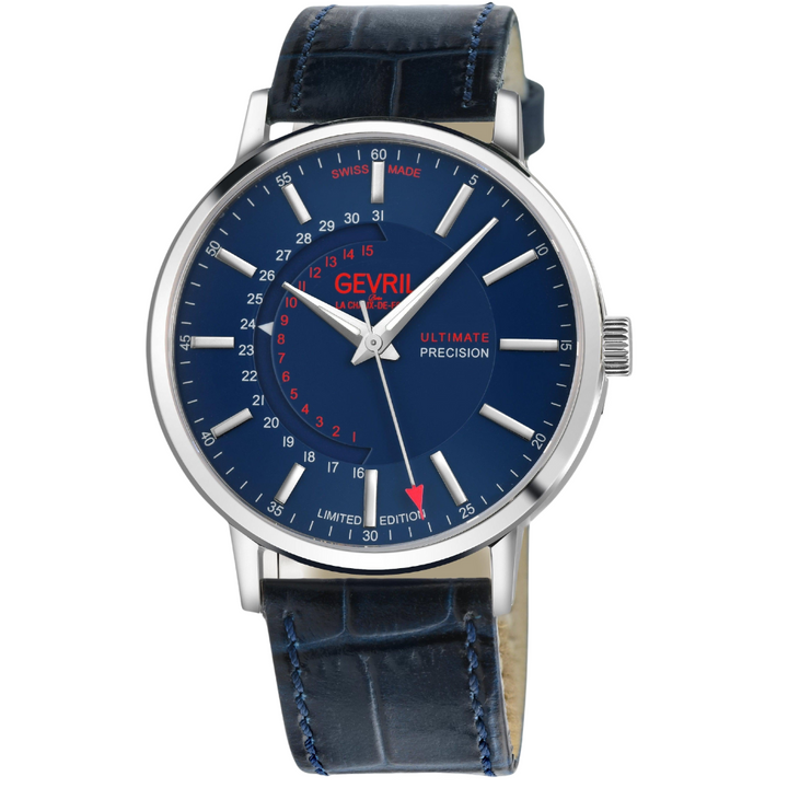 Gevril Guggenheim (Ultra Slim Automatic Swiss Made Watch ETA 2892-A2 top grade d