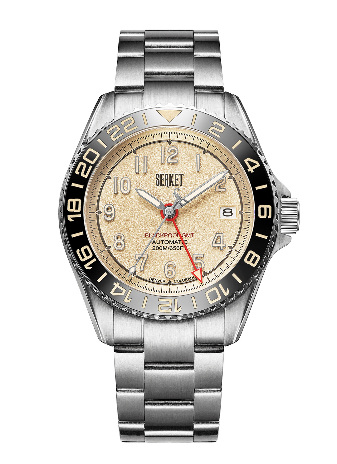 Blackpool GMT Vintage Beige 40mm Beige Dial