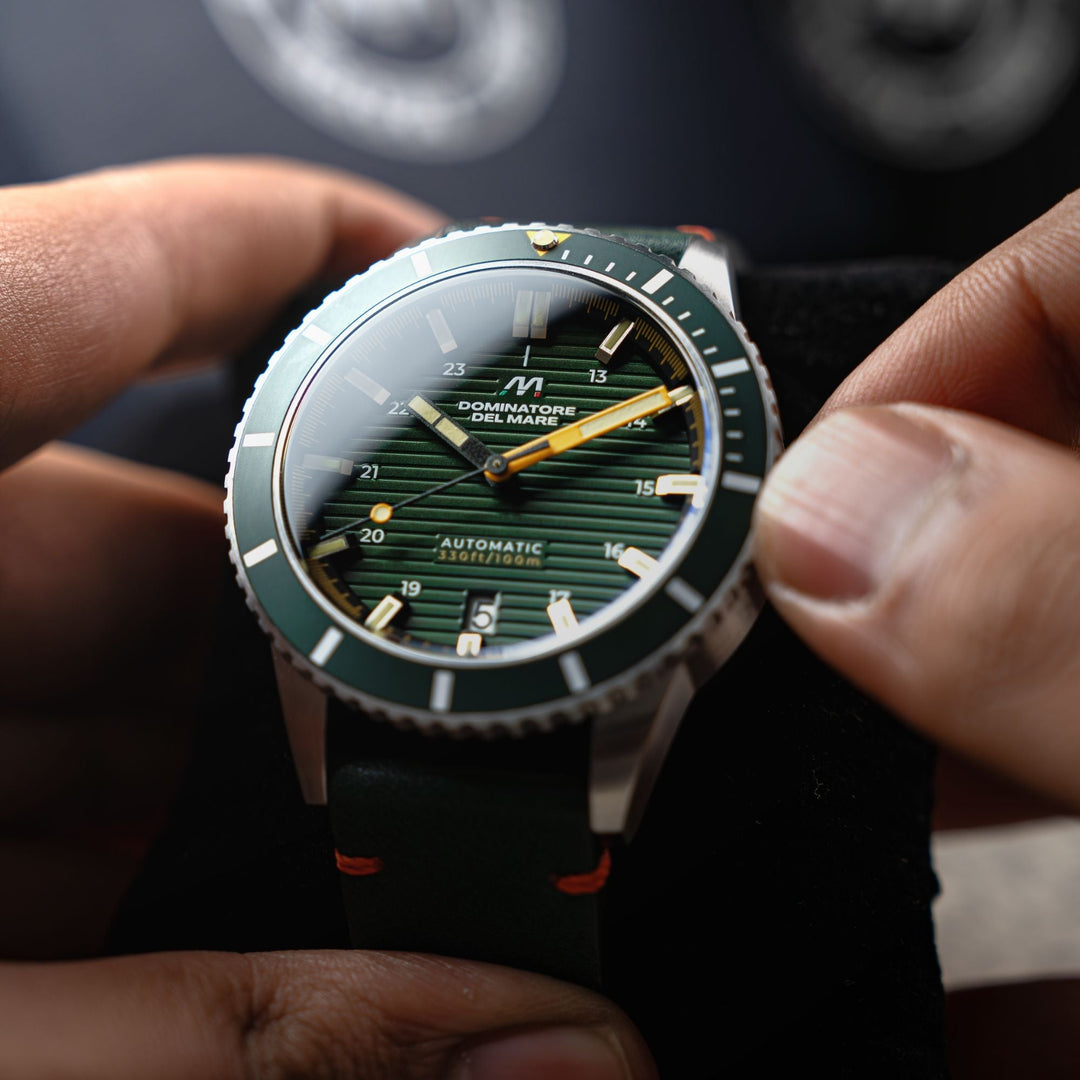 SCILLA AUTOMATIC GREEN / Leather | Green Dial