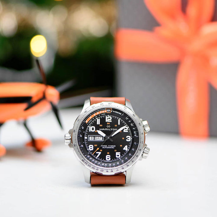 Khaki Aviation Black / Leather Black Dial