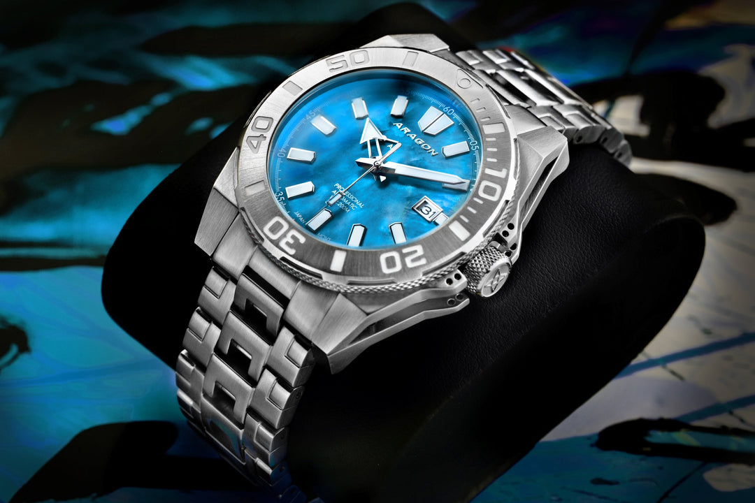 Silverjet AM/PM NH37 Automatic Blue Mother of Peal Dial | Blue Mother of Pearl D