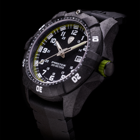 Carbon Dive CARBON CASE/BLACK&GREEN DIAL/BLACK STRAP | Black Dial