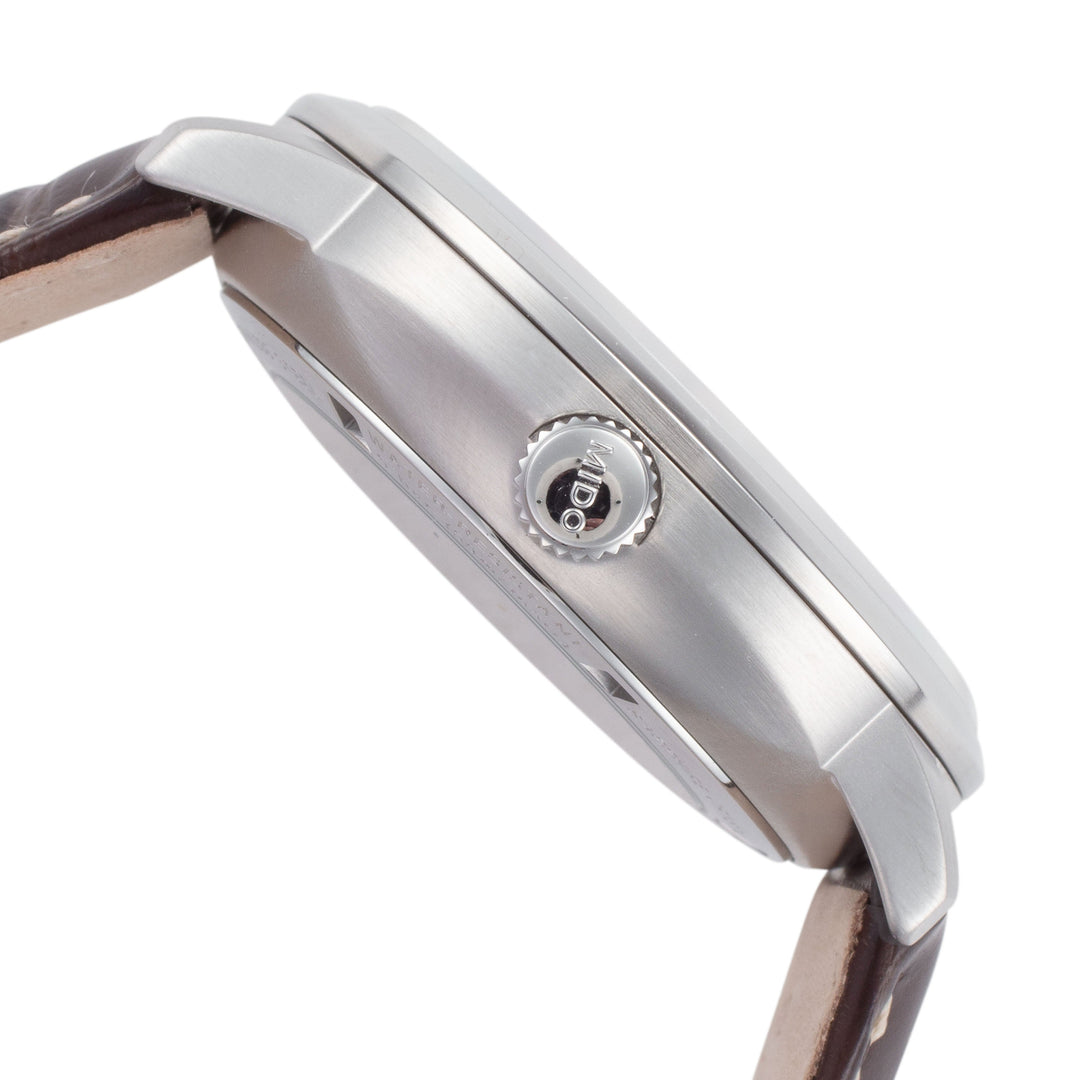 Commander II 40 mm / Silver / Brown Silver Dial