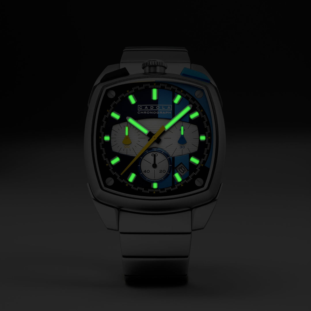 Taurus Chronograph Black & Blue / Stainless Steel | Blue Dial