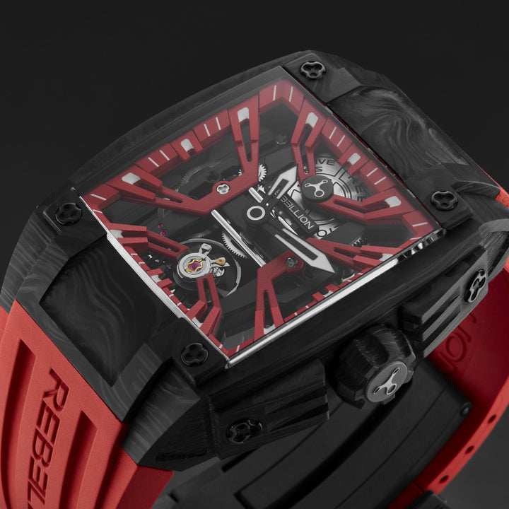 Re-Volt RBREV2H.CA.RD / Red Skeletonized | Red Skeletonized Dial