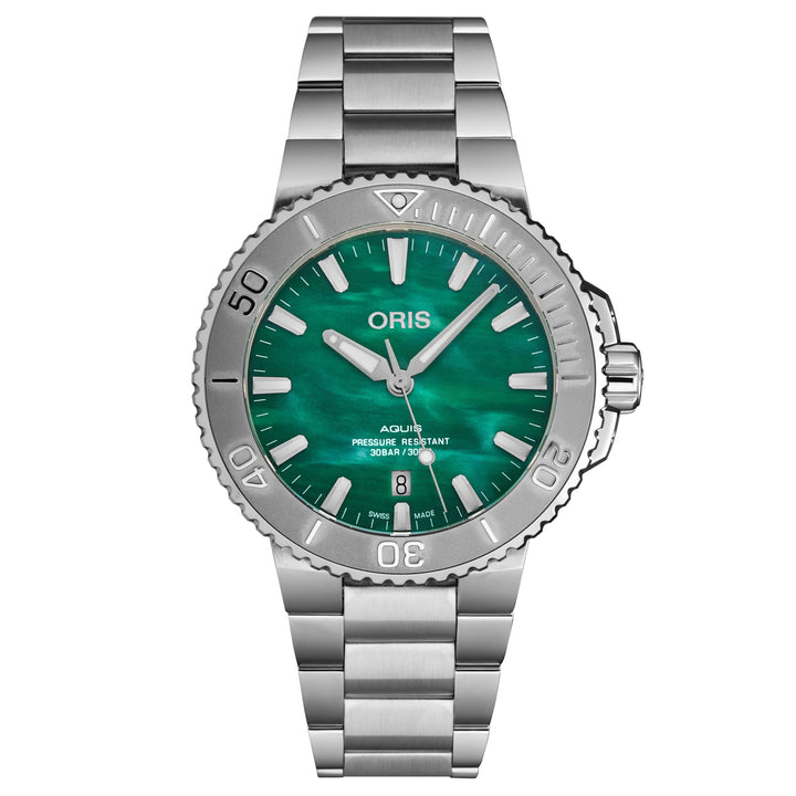 Aquis Green / Stainless Steel Green Dial