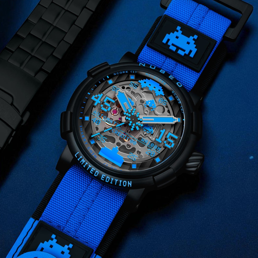 Orion Automatic Space Invaders Limited Edition Black / Stainless Steel | Black D