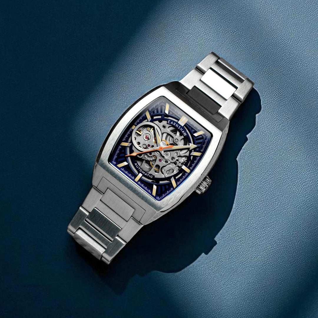 Heritage Wellington Skeleton Automatic Blue / Stainless Steel Blue Dial