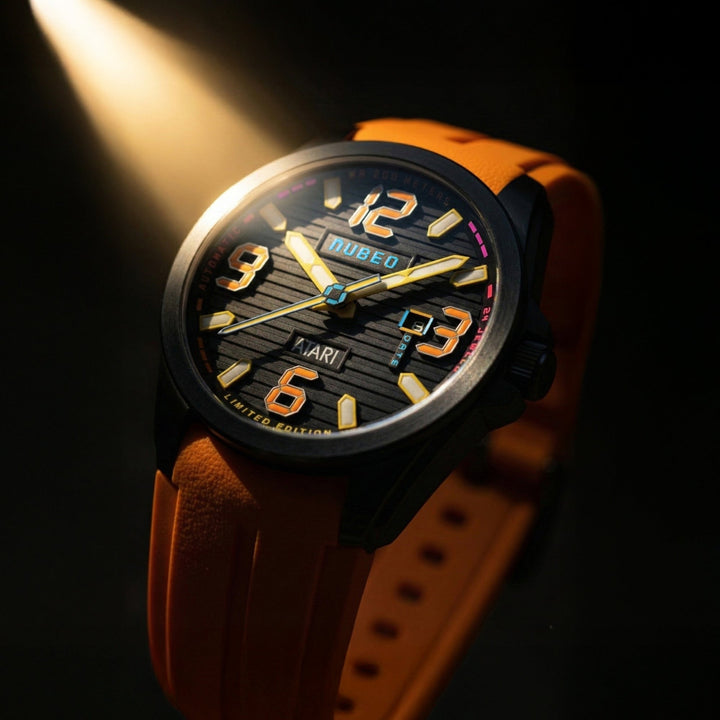 Torrent Automatic Atari Rainbow Limited Edition Black / Orange Rubber Black Dial