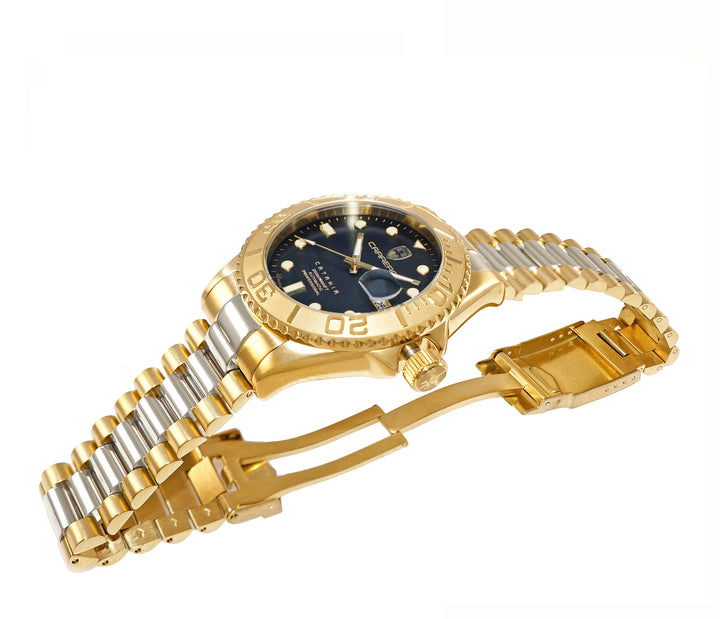 Catania MOP Goldtone-Black /TT Black Mother-of-Pearl Dial