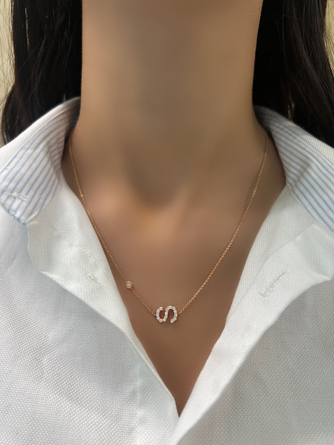 Diamond Initial Necklace