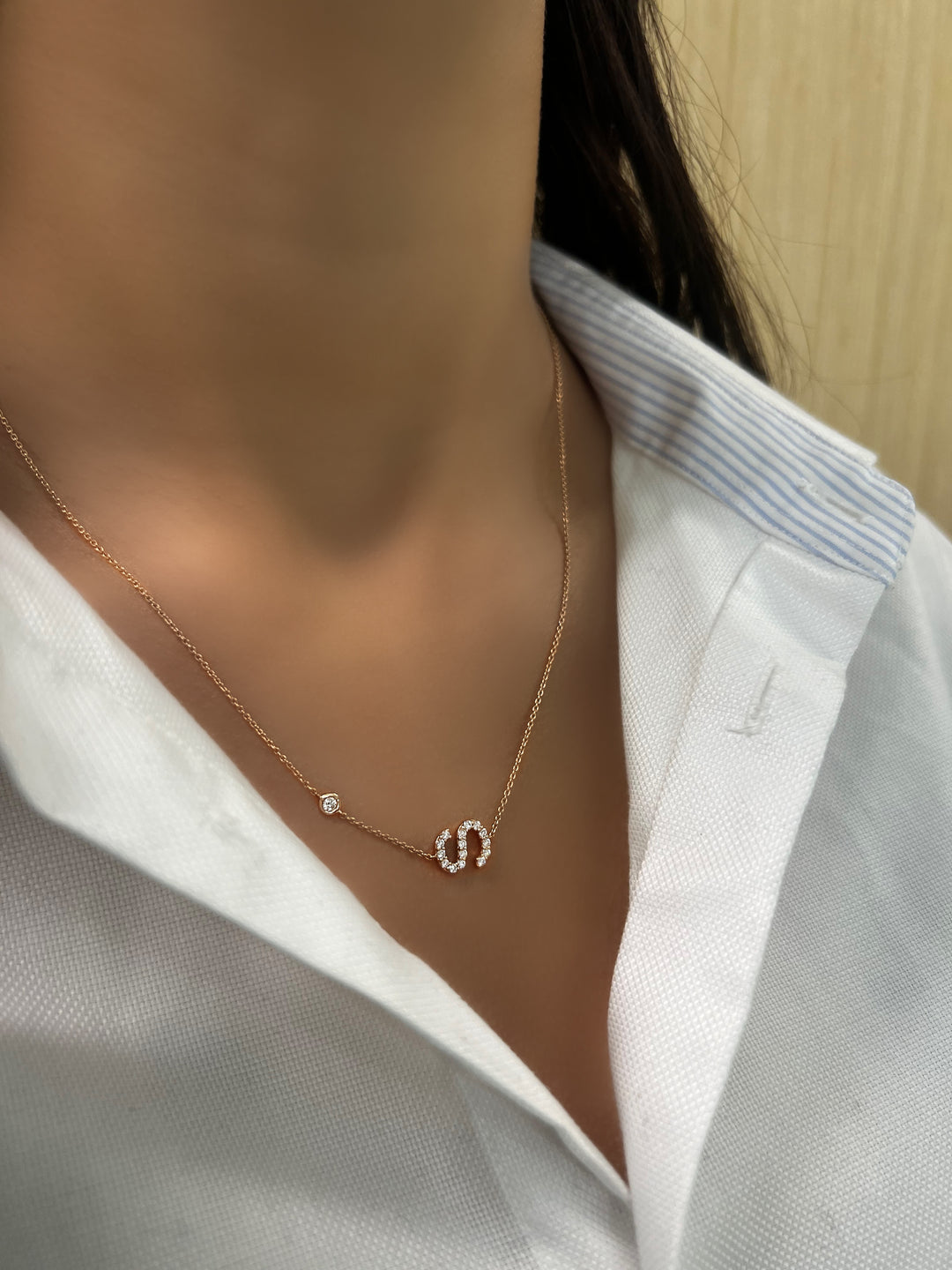 Diamond Initial Necklace