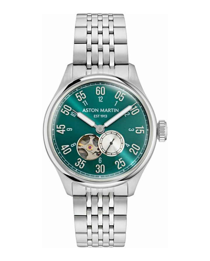 TS1 Automatic Stainless Steel/Green Dial/Partial Sekelton Automatic Bracelet Gre