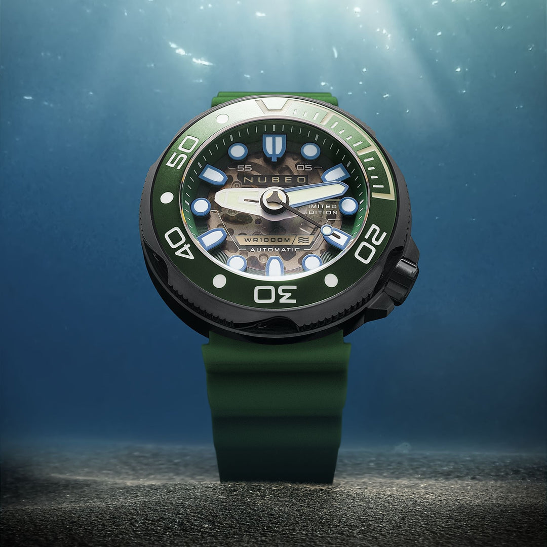 Ventana Skeleton Automatic Limited Edition Set Green / Silicone | Green Dial