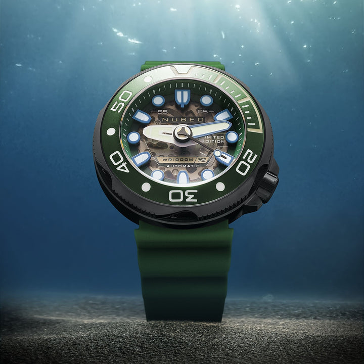 Ventana Skeleton Automatic Limited Edition Set Green / Silicone | Green Dial