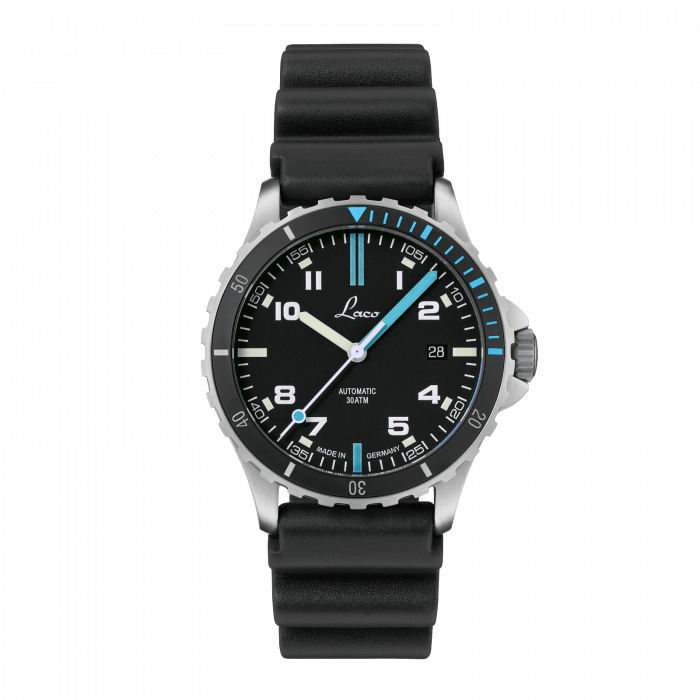 Atlantik 39 Black Rubber Black Dial
