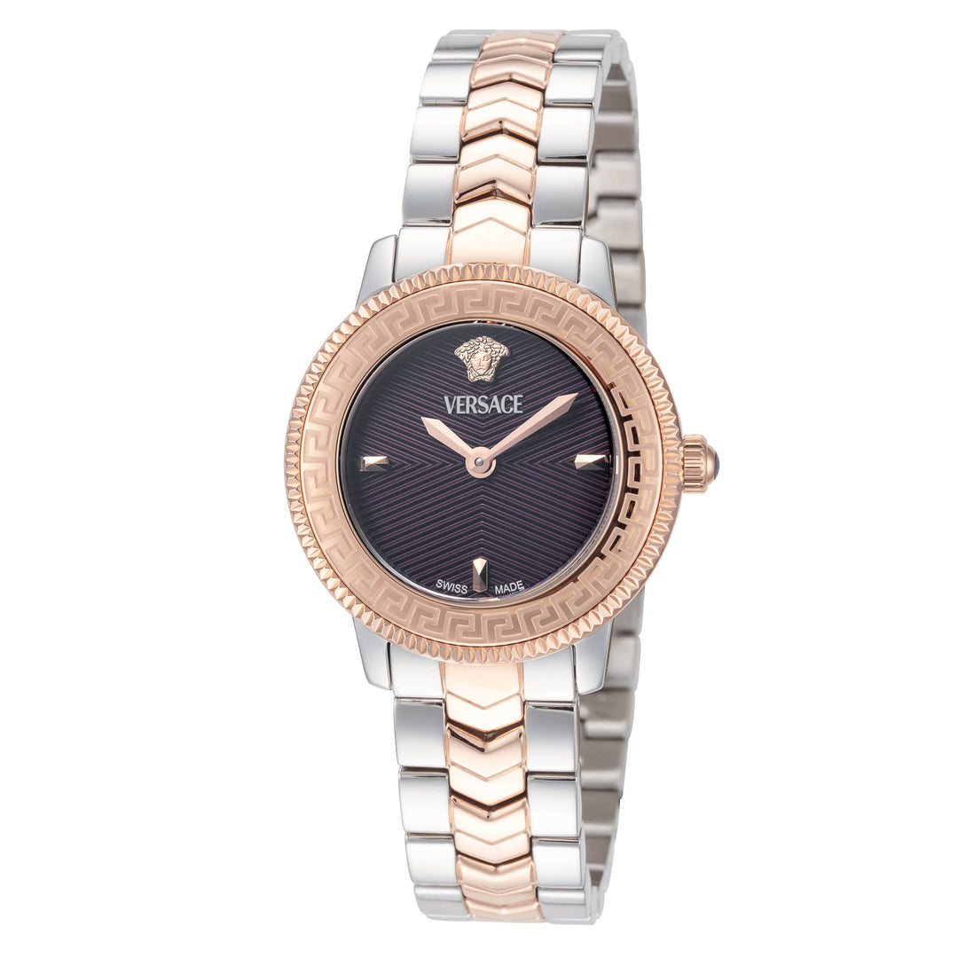 V-Icon 30mm / Brown / Silver and Rose Gold | Brown Dial