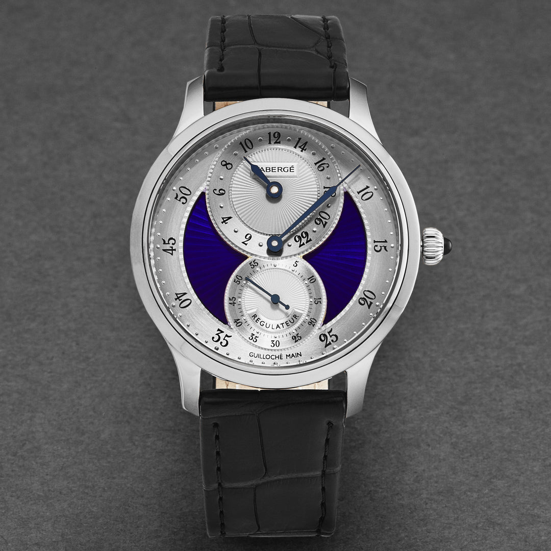 Agathon FAB-211 / Silver/Blue Enamel | Silver / Blue Dial