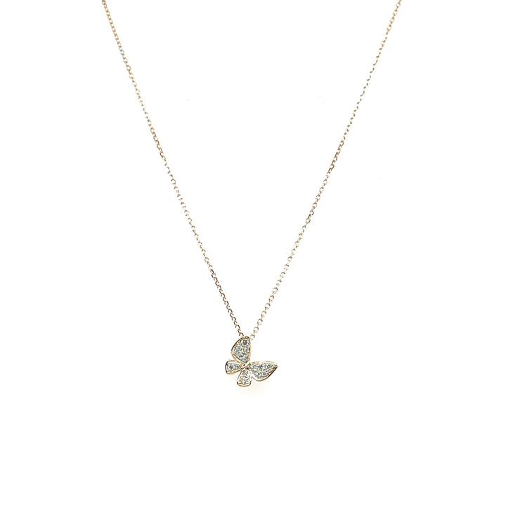 Floating Diamond Butterfly Necklace