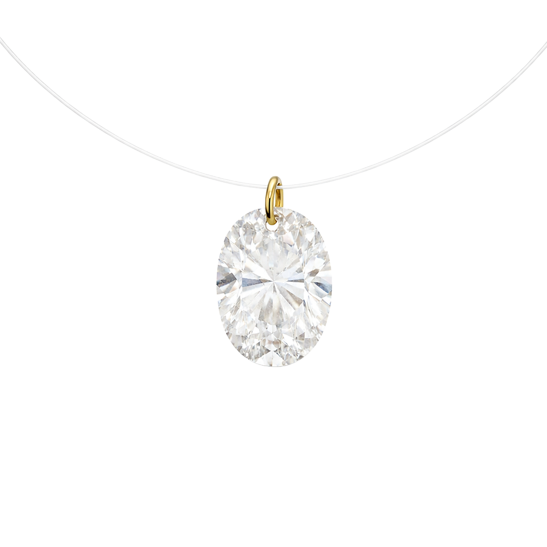 Floating Diamond Solitaire Necklace