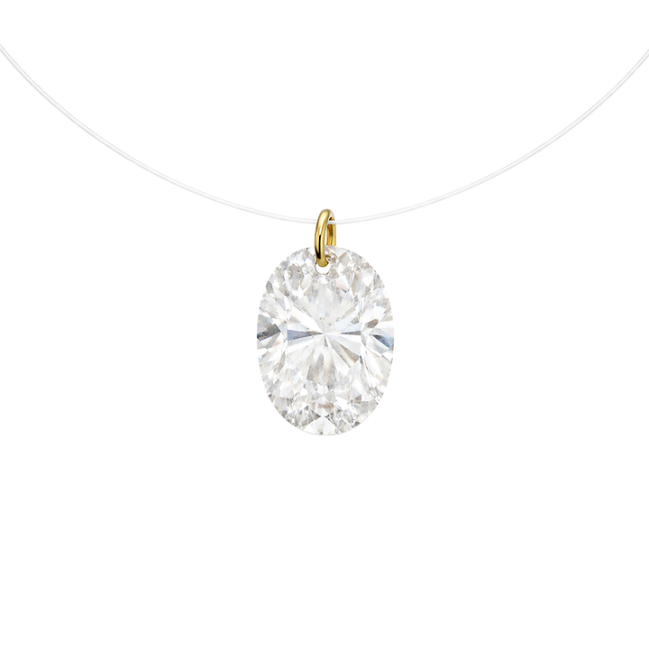 Floating Diamond Solitaire Necklace