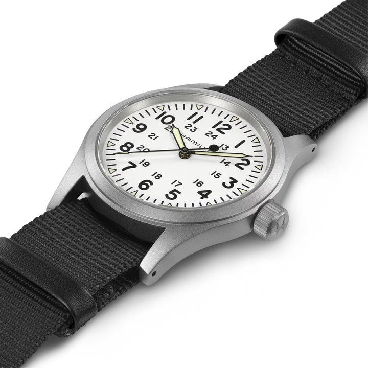 Khaki Field White / Fabric White Dial