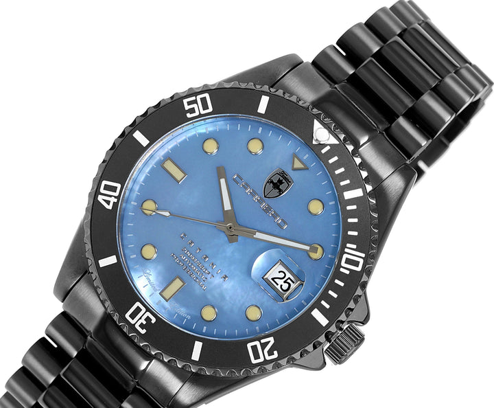 CATANIA -PD BLUE / IP-BLACK TONE Blue Mother-of-Pearl Dial
