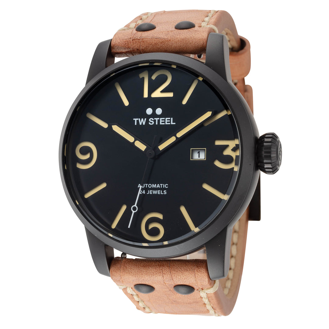 Maverick 48mm / Black / Brown | Black Dial